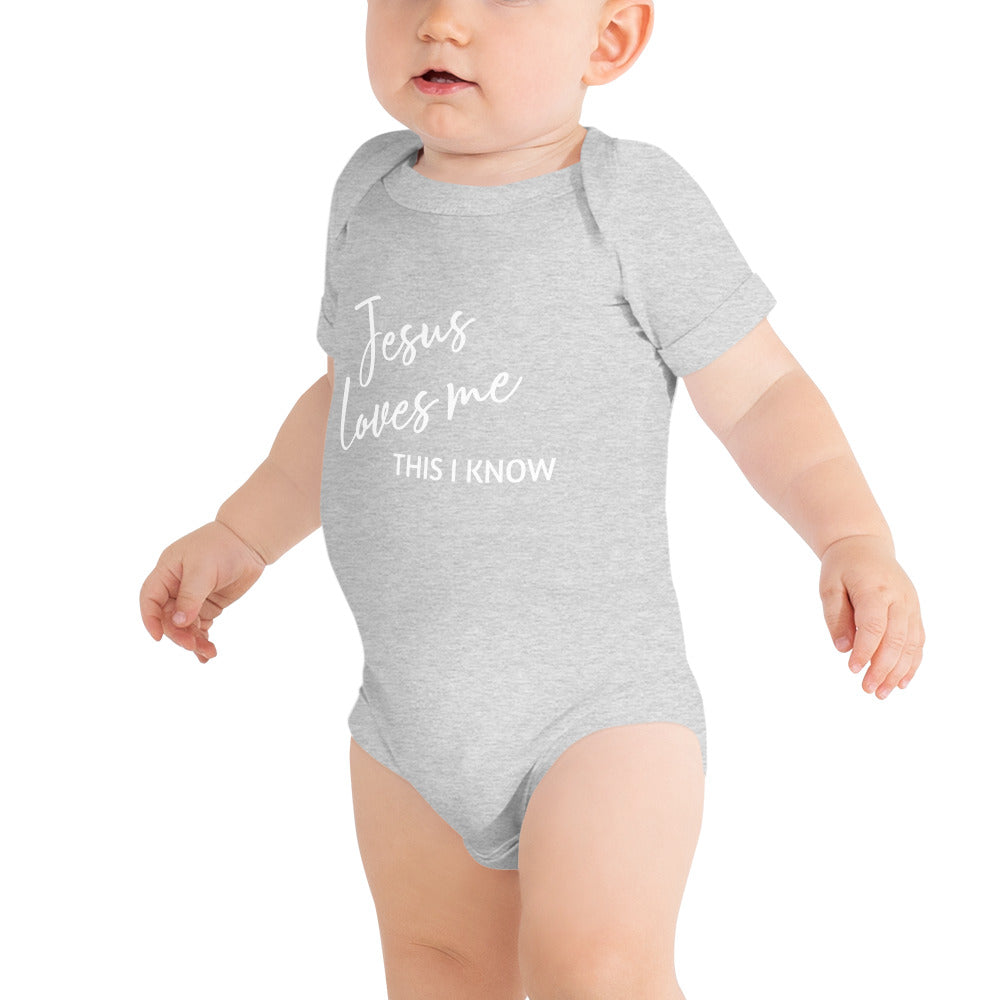 Jesus Loves Me Baby Short Sleeve Onesie