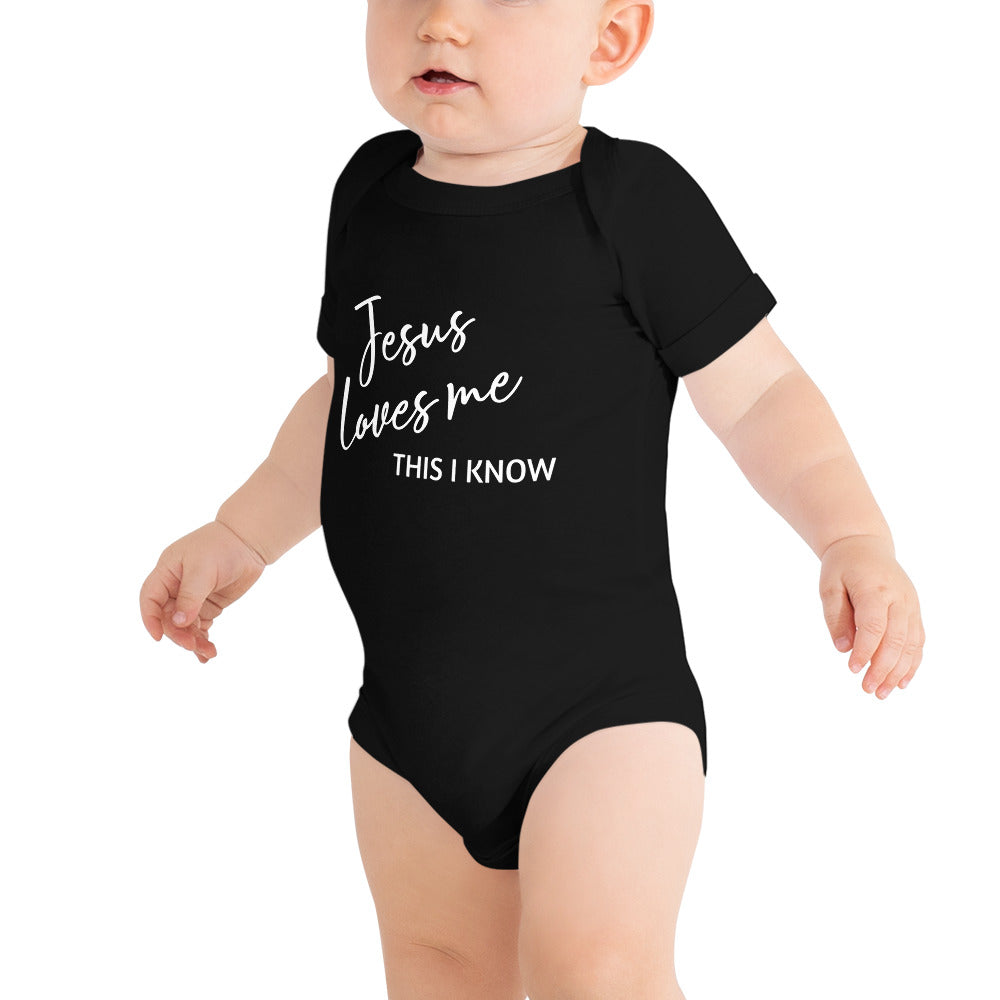 Jesus Loves Me Baby Short Sleeve Onesie
