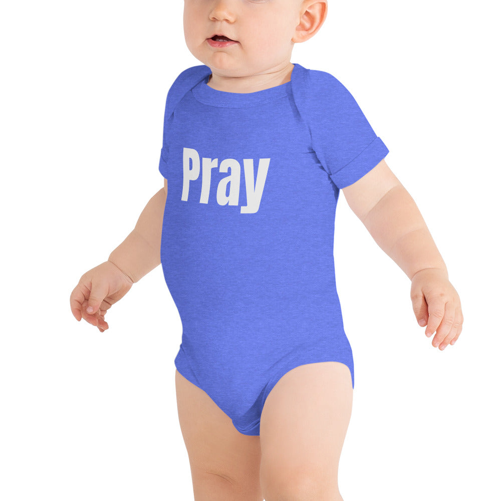Baby Unisex Short Sleeve Pray Onesie