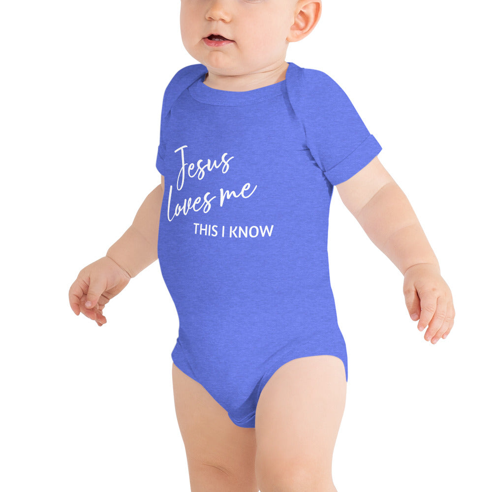 Jesus Loves Me Baby Short Sleeve Onesie