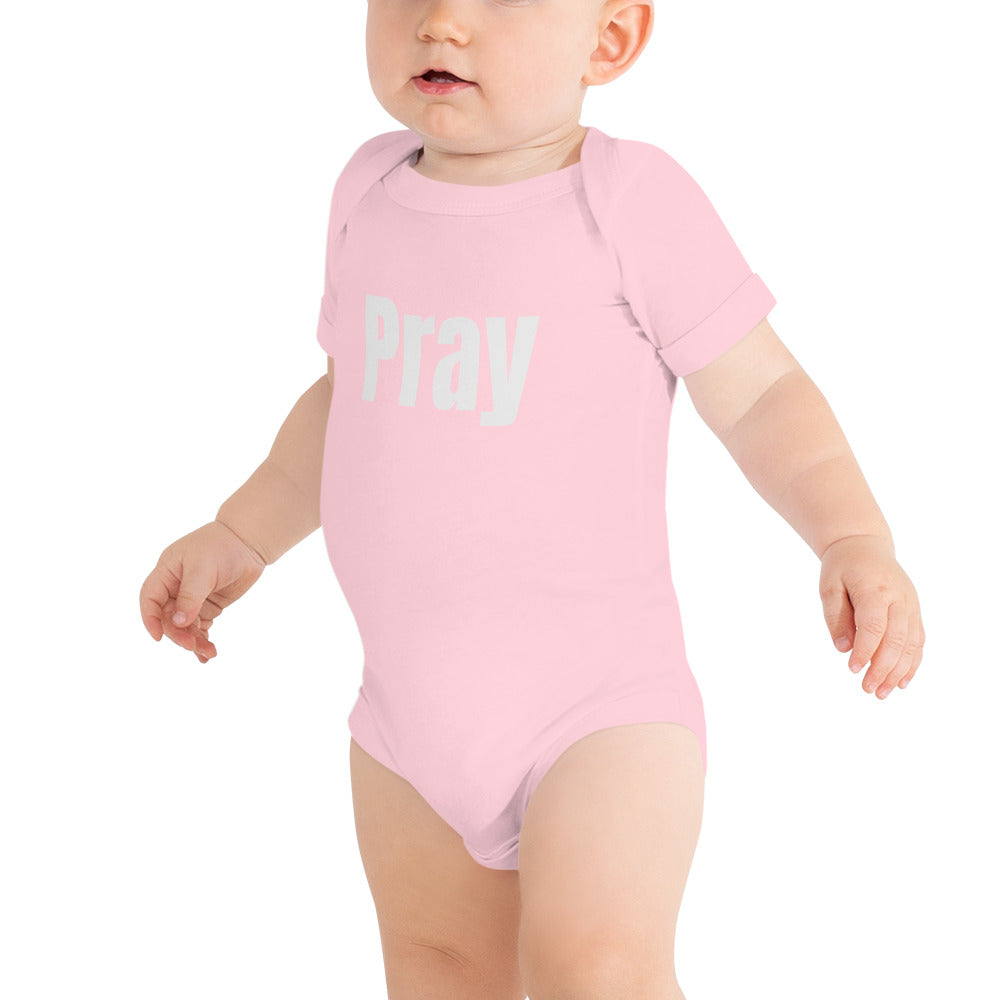 Baby Unisex Short Sleeve Pray Onesie