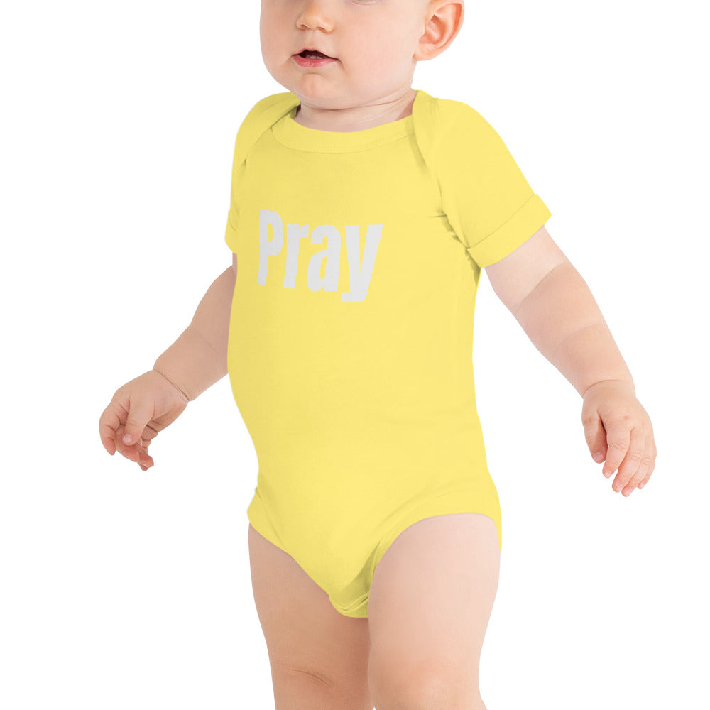 Baby Unisex Short Sleeve Pray Onesie