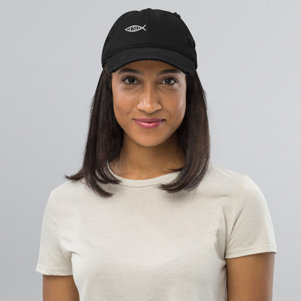 Jesus Distressed Hat