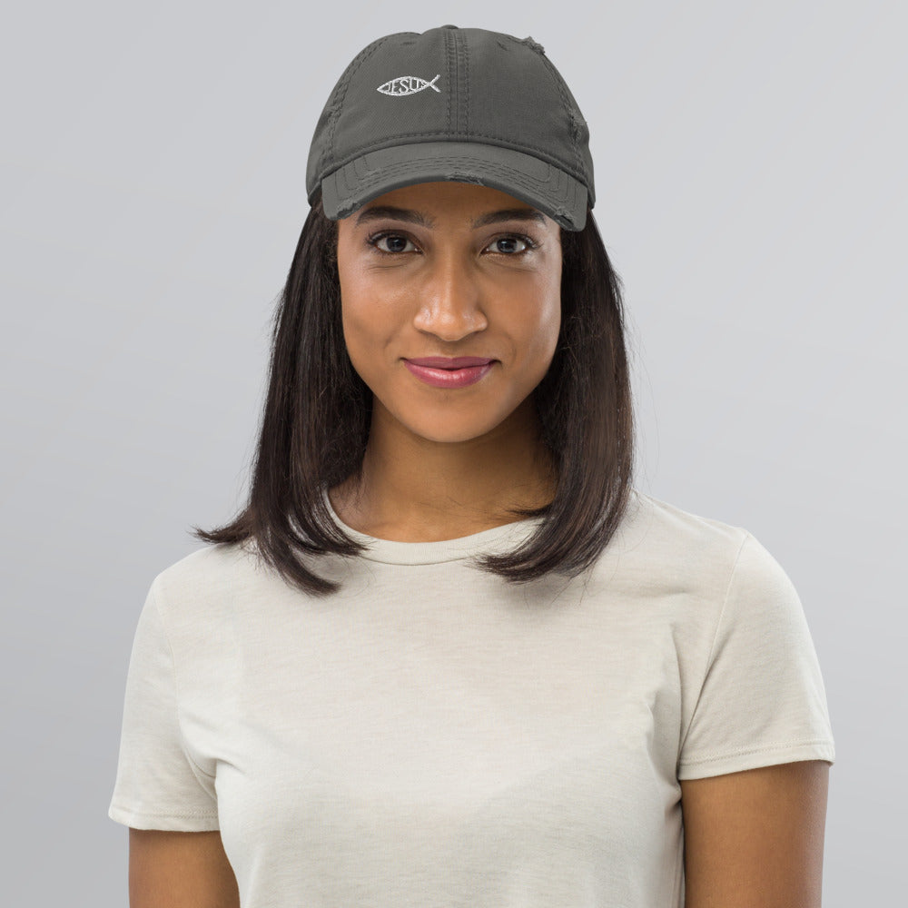 Jesus Distressed Hat