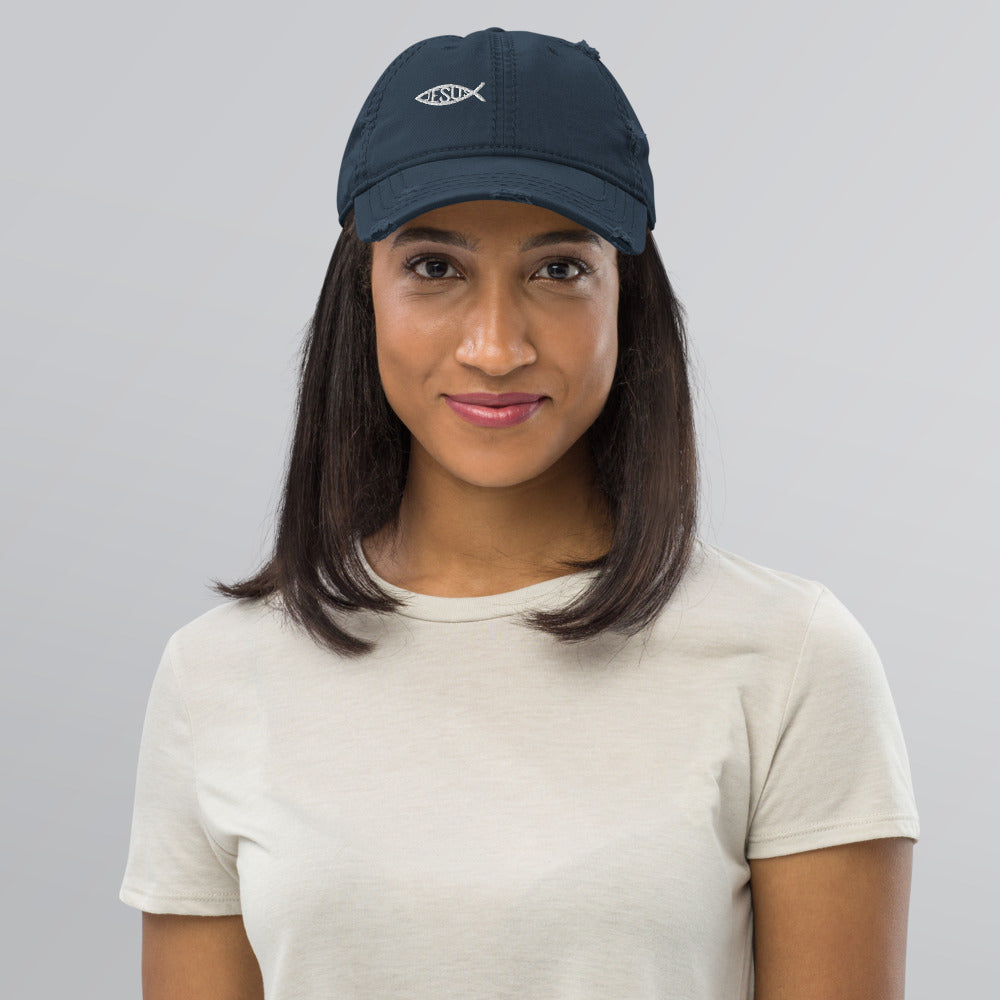 Jesus Distressed Hat