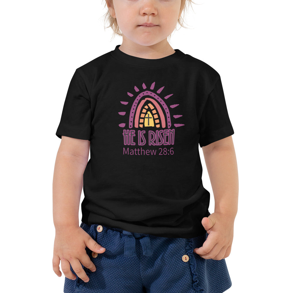 He Is Risen Toddler Short Sleeve T-Shirt
