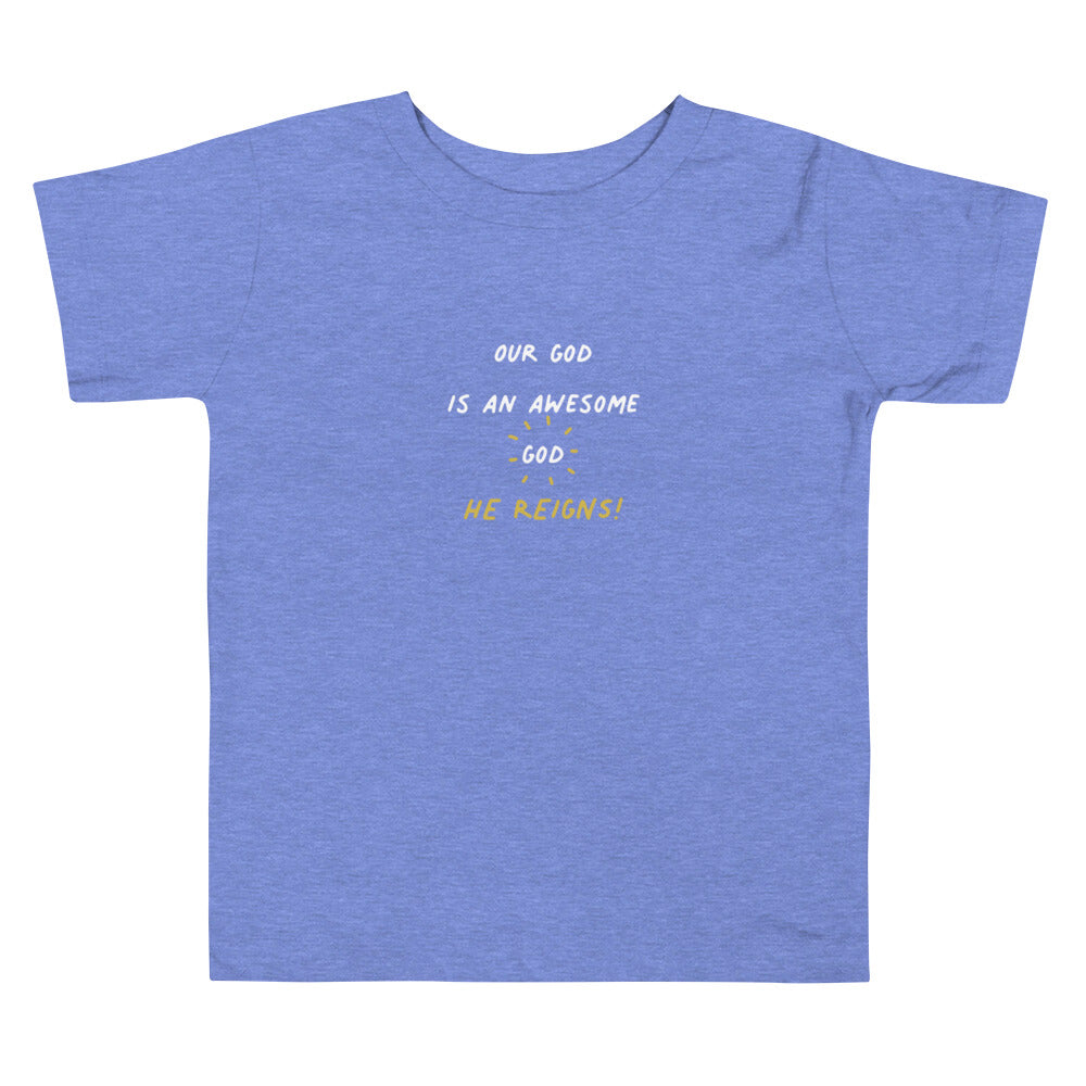 Awesome God Toddler Short Sleeve T-Shirt