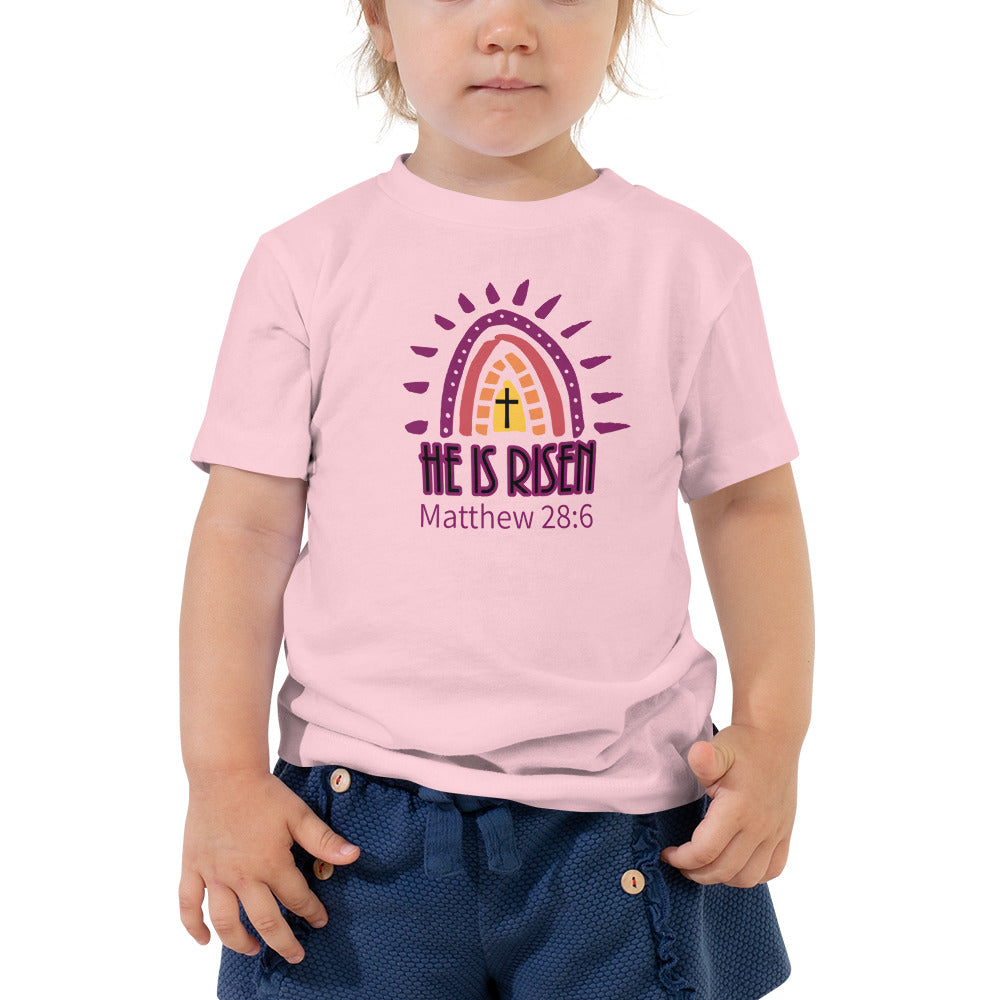 He Is Risen Toddler Short Sleeve T-Shirt