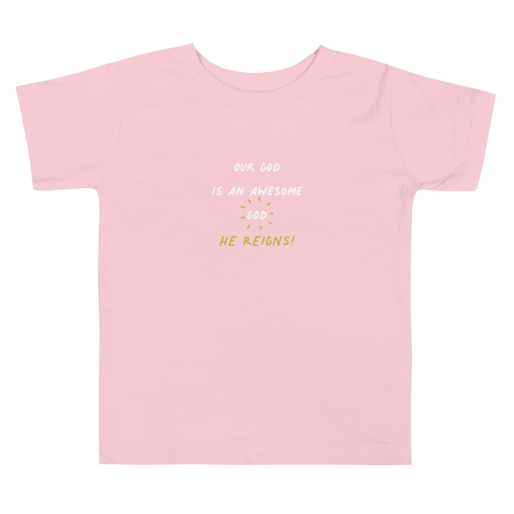 Awesome God Toddler Short Sleeve T-Shirt