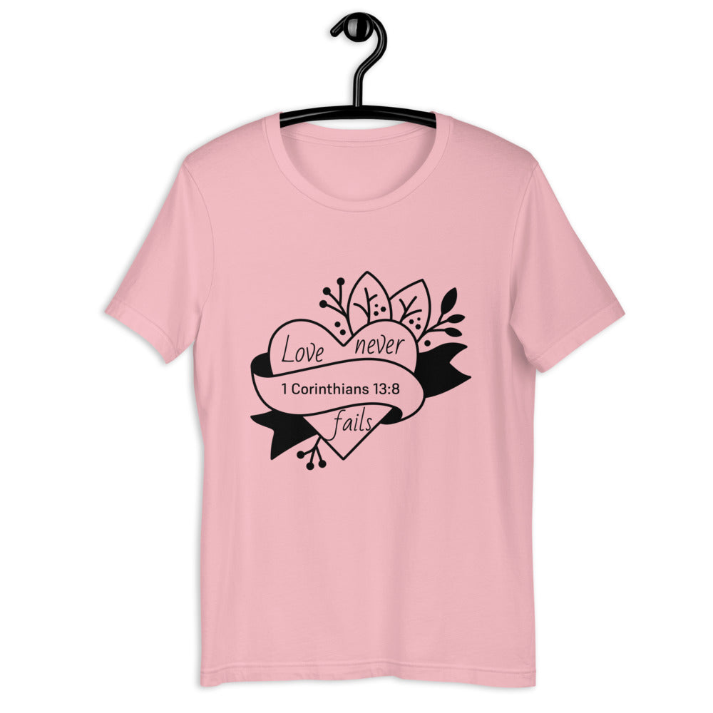Love Never Fails Short-Sleeve Women's T-Shirt