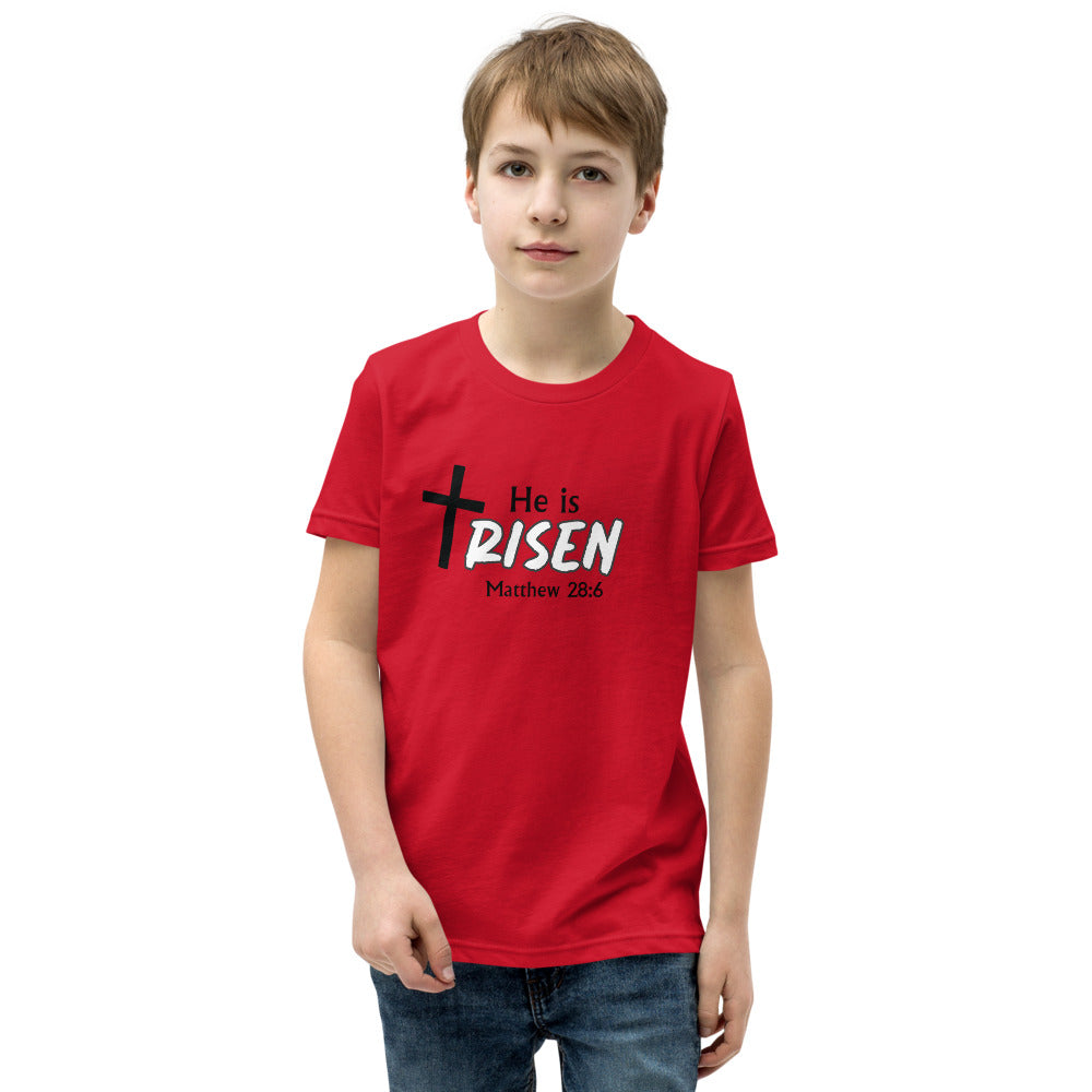 He Is Risen Boys Youth Short Sleeve T-Shirt