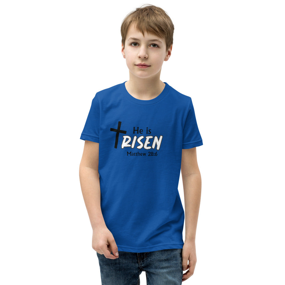 He Is Risen Boys Youth Short Sleeve T-Shirt
