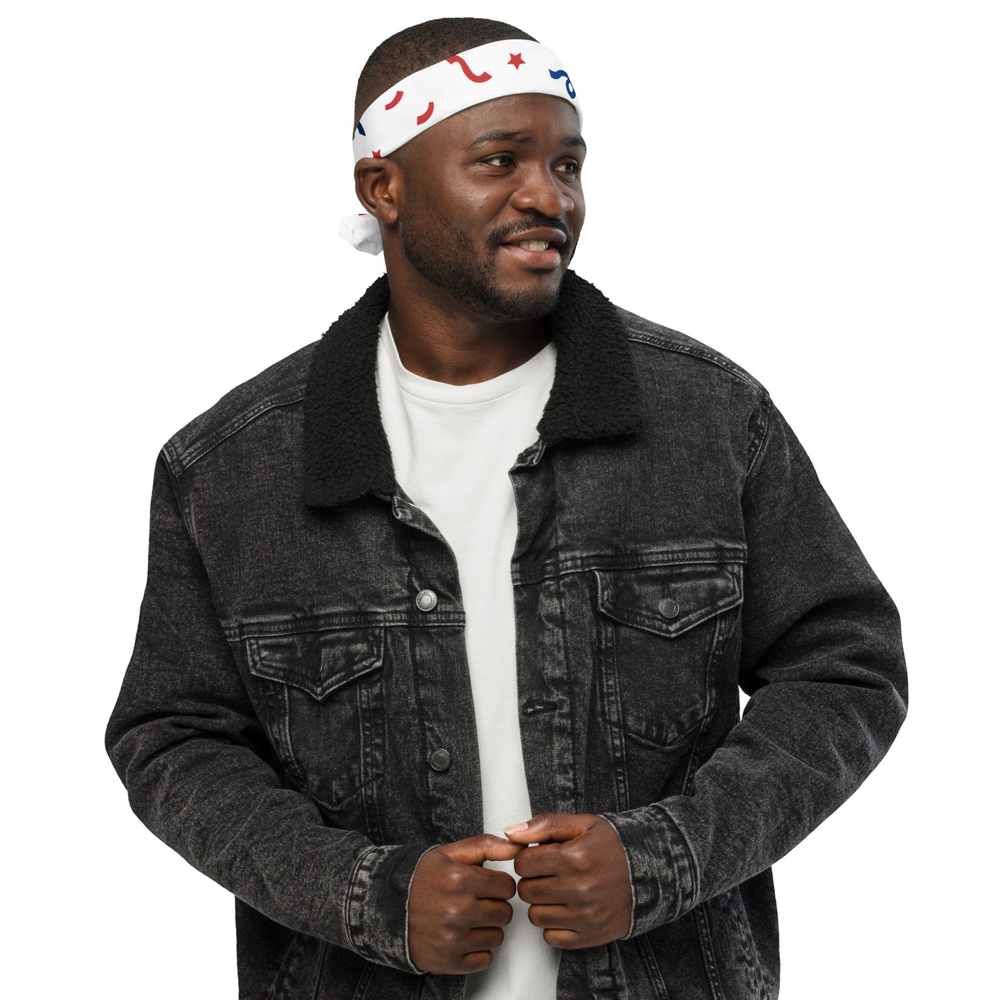 Red White Blue Confetti Bandana