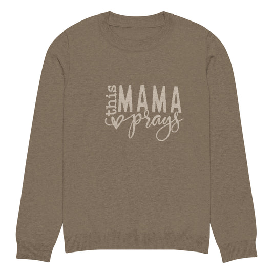 This Mama Prays Knitted Crew Neck Sweater