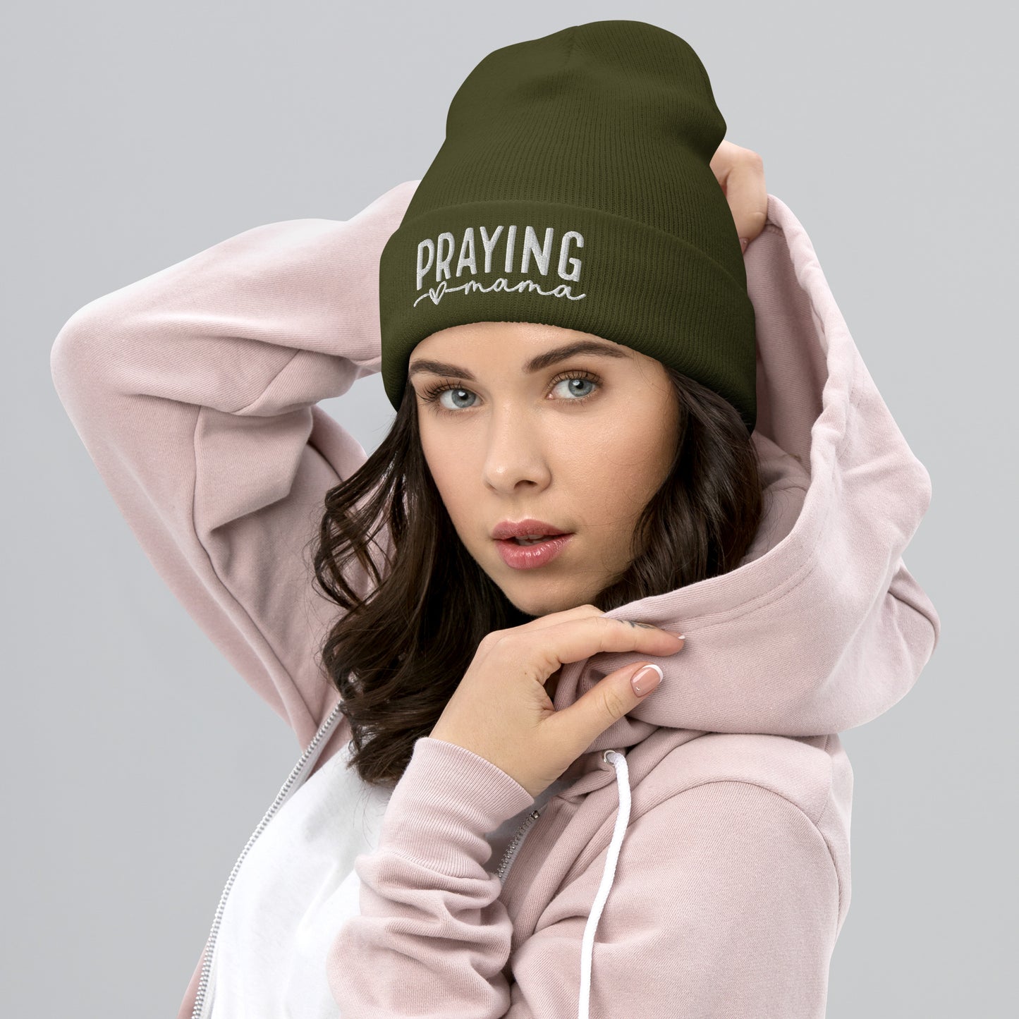 Praying Mama Cuffed Beanie
