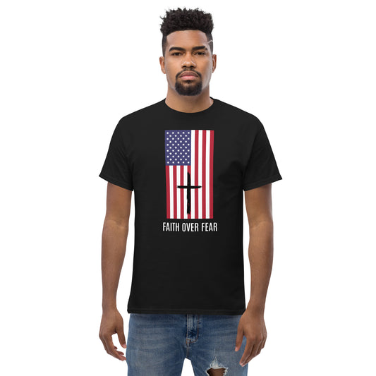 Faith Over Fear Flag Men's Classic T-Shirt