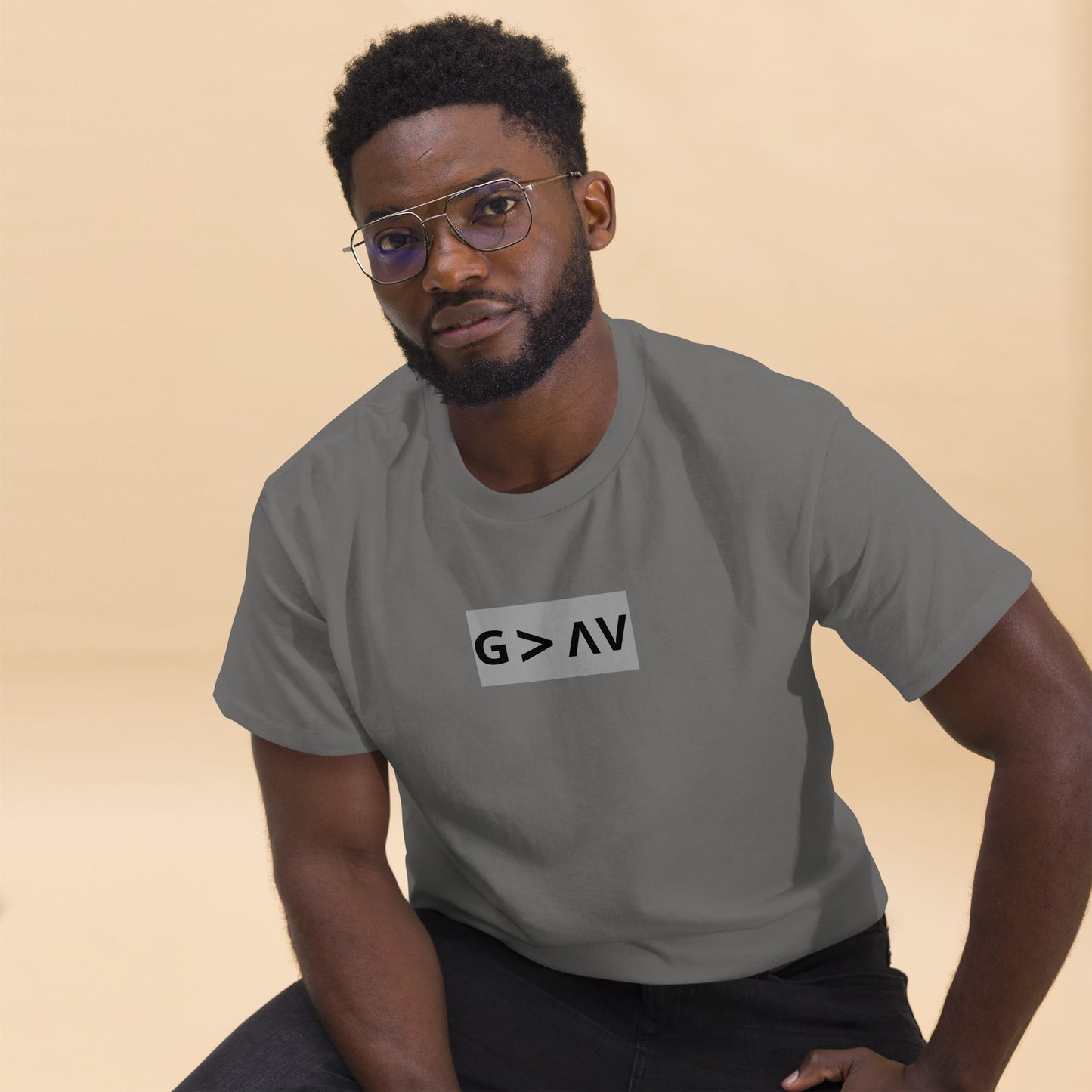 God is greater than the Highs & Lows Men's Short Sleeve T-Shirt