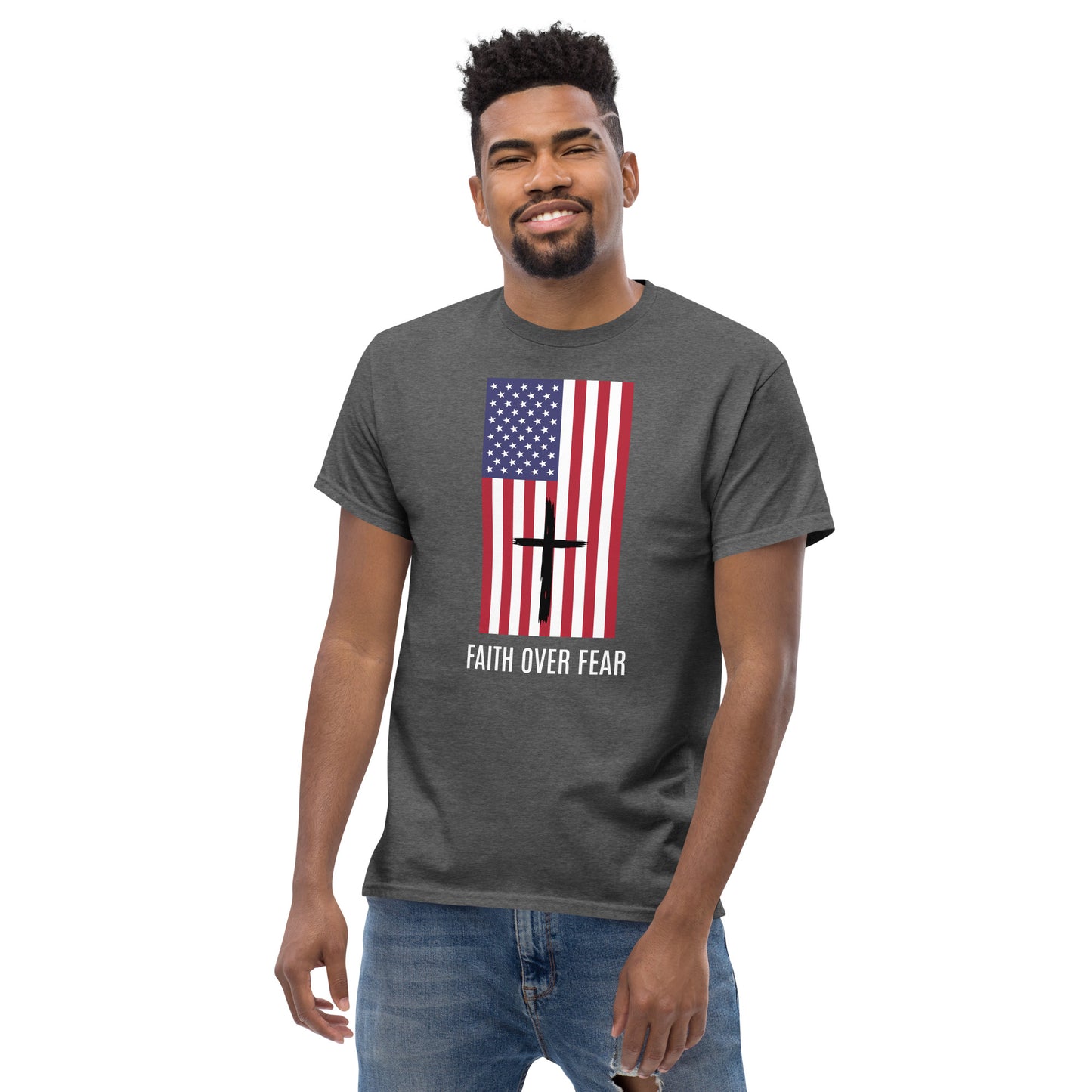 Faith Over Fear Flag Men's Classic T-Shirt