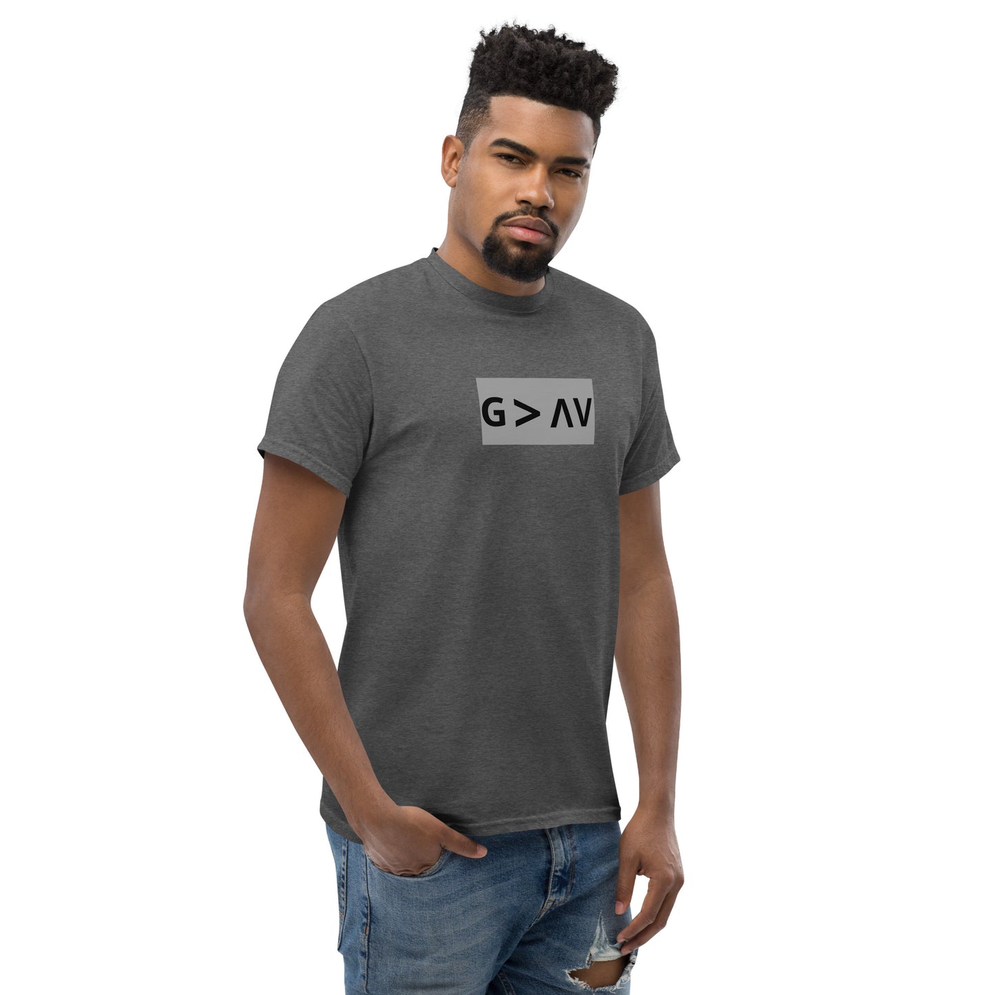 God is greater than the Highs & Lows Men's Short Sleeve T-Shirt