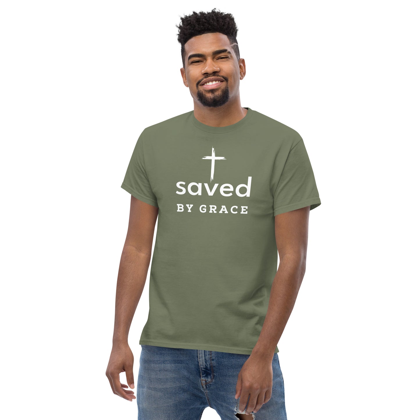 Saved By Grace Men's Classic Short Sleeve T-Shirt