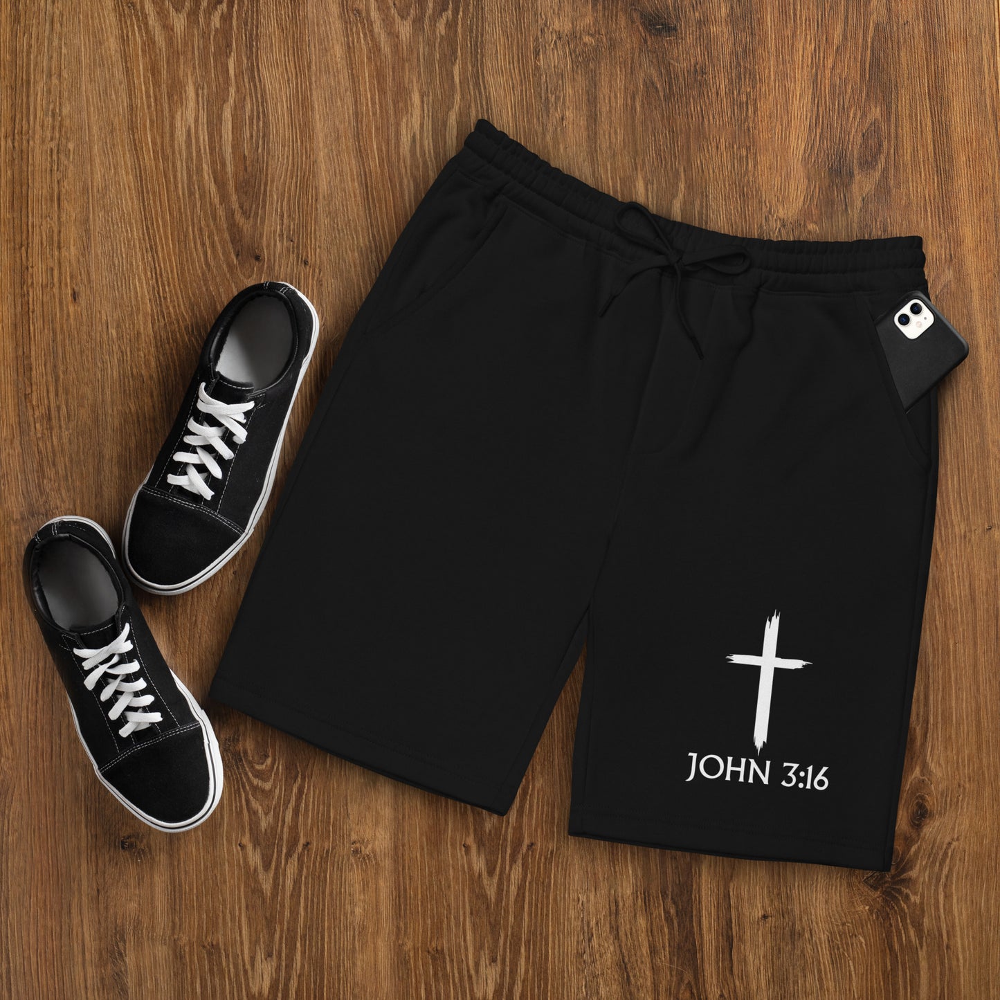 John 3:16 Men's Fleece Shorts