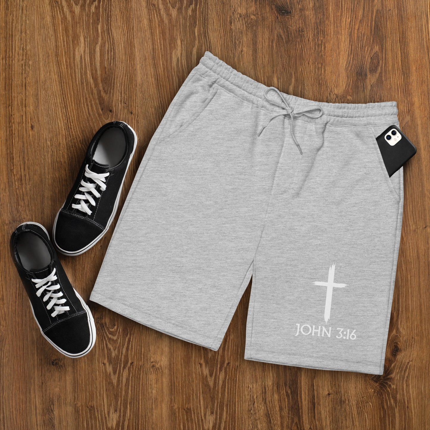 John 3:16 Men's Fleece Shorts