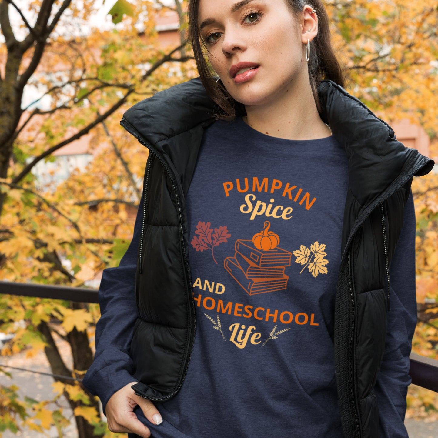 Pumpkin Spice Homeschool Women's Long Sleeve Shirt