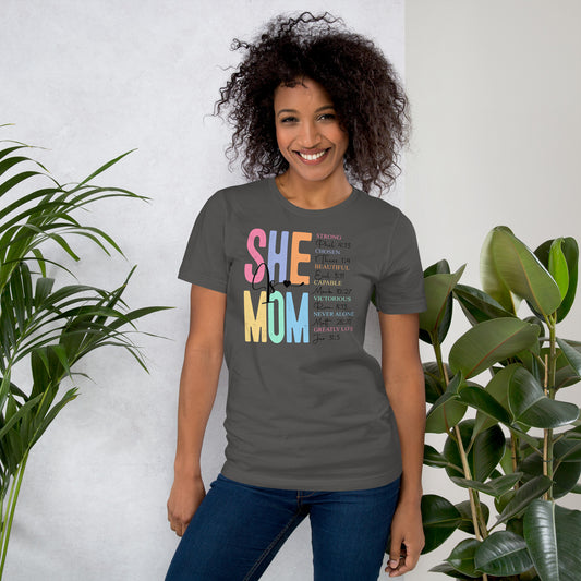 She Is Mom Short Sleeve T-Shirt