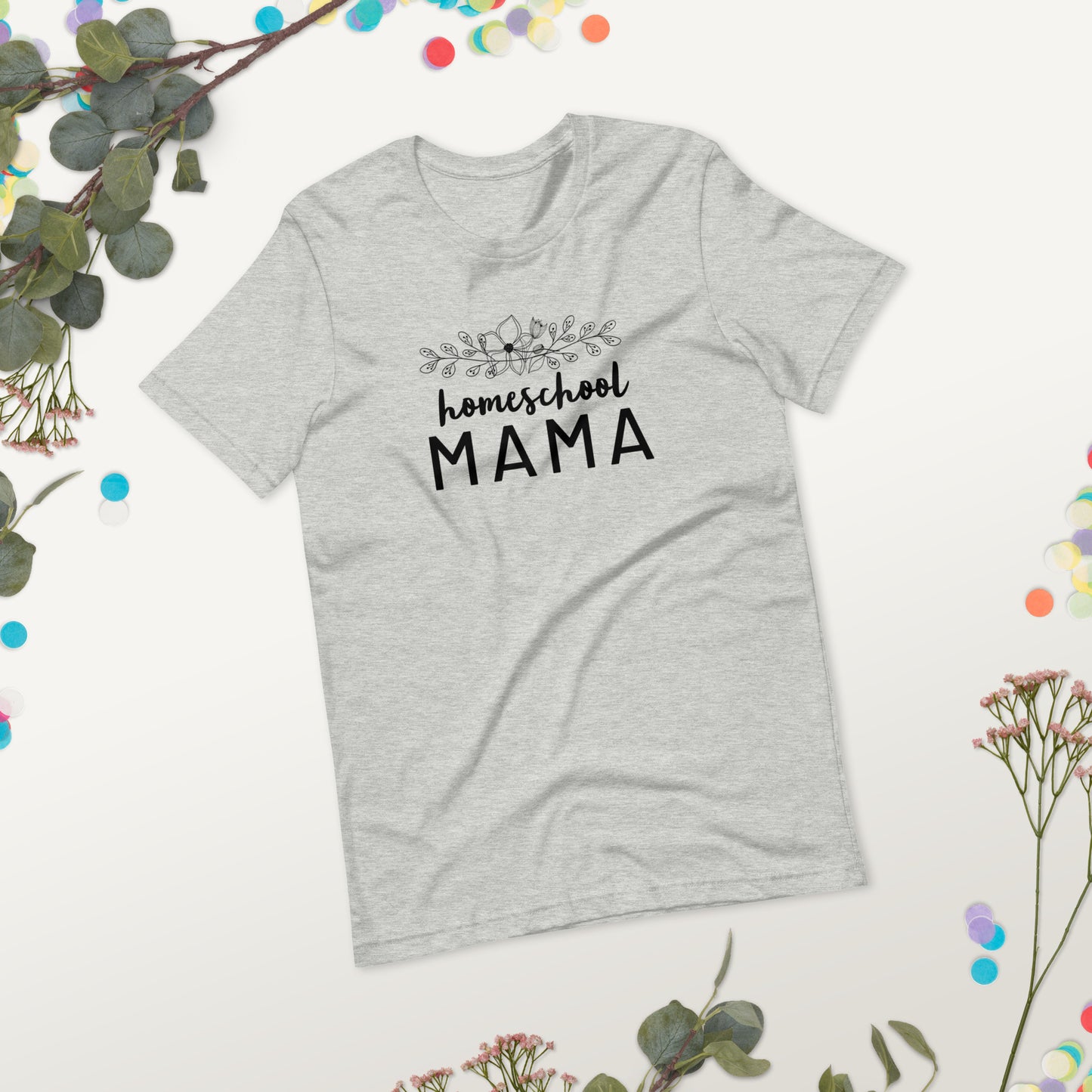 Homeschool Mama Floral Short Sleeve T-Shirt