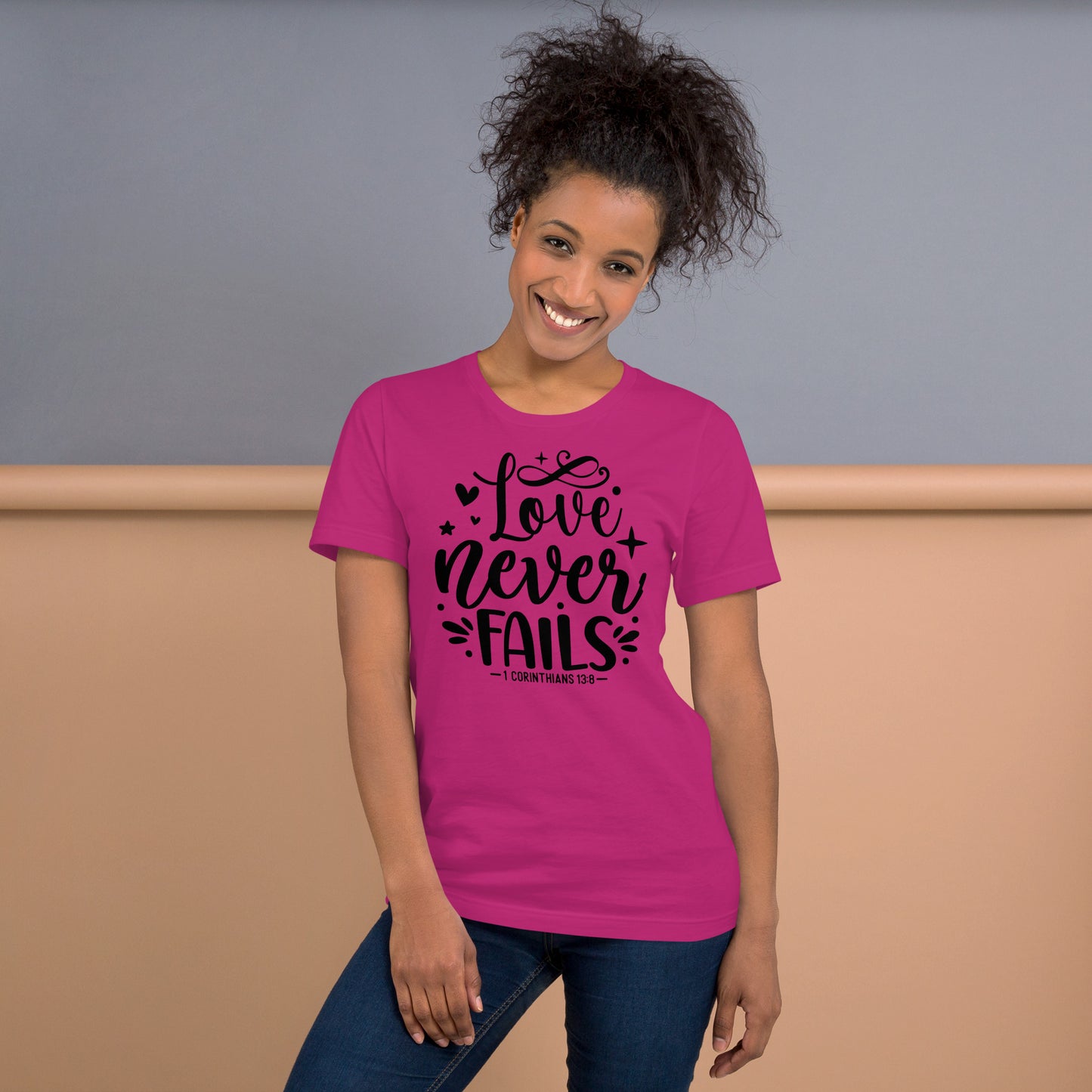 Love Never Fails Women's Short Sleeve T-Shirt