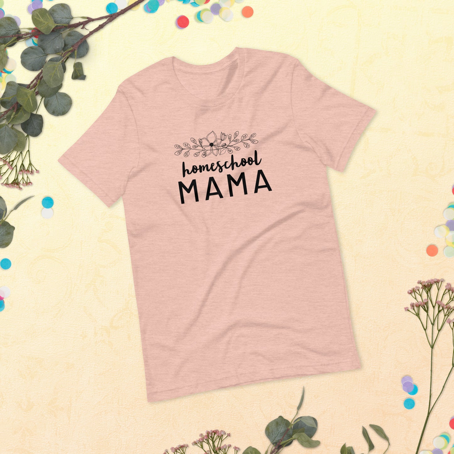 Homeschool Mama Floral Short Sleeve T-Shirt