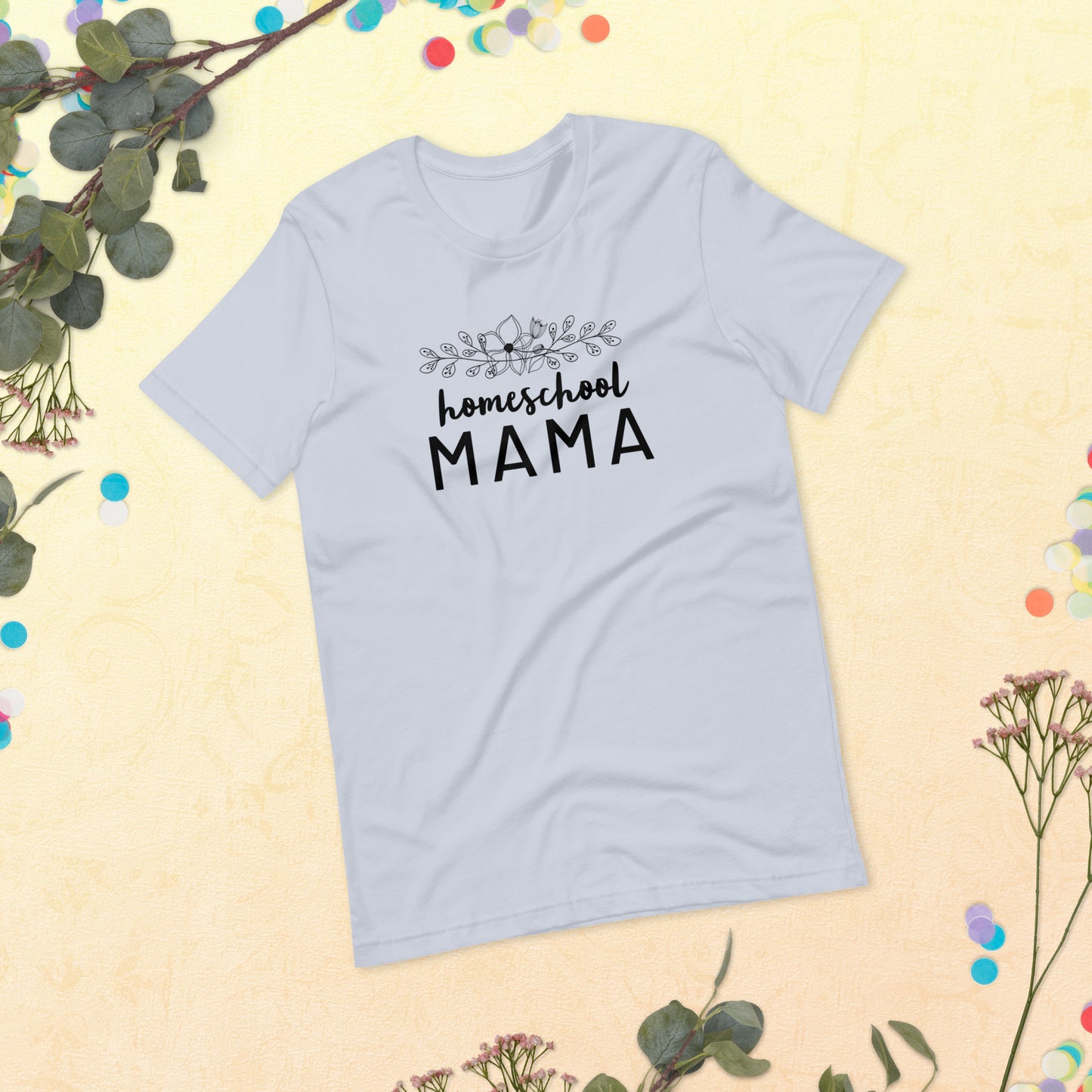 Homeschool Mama Floral Short Sleeve T-Shirt
