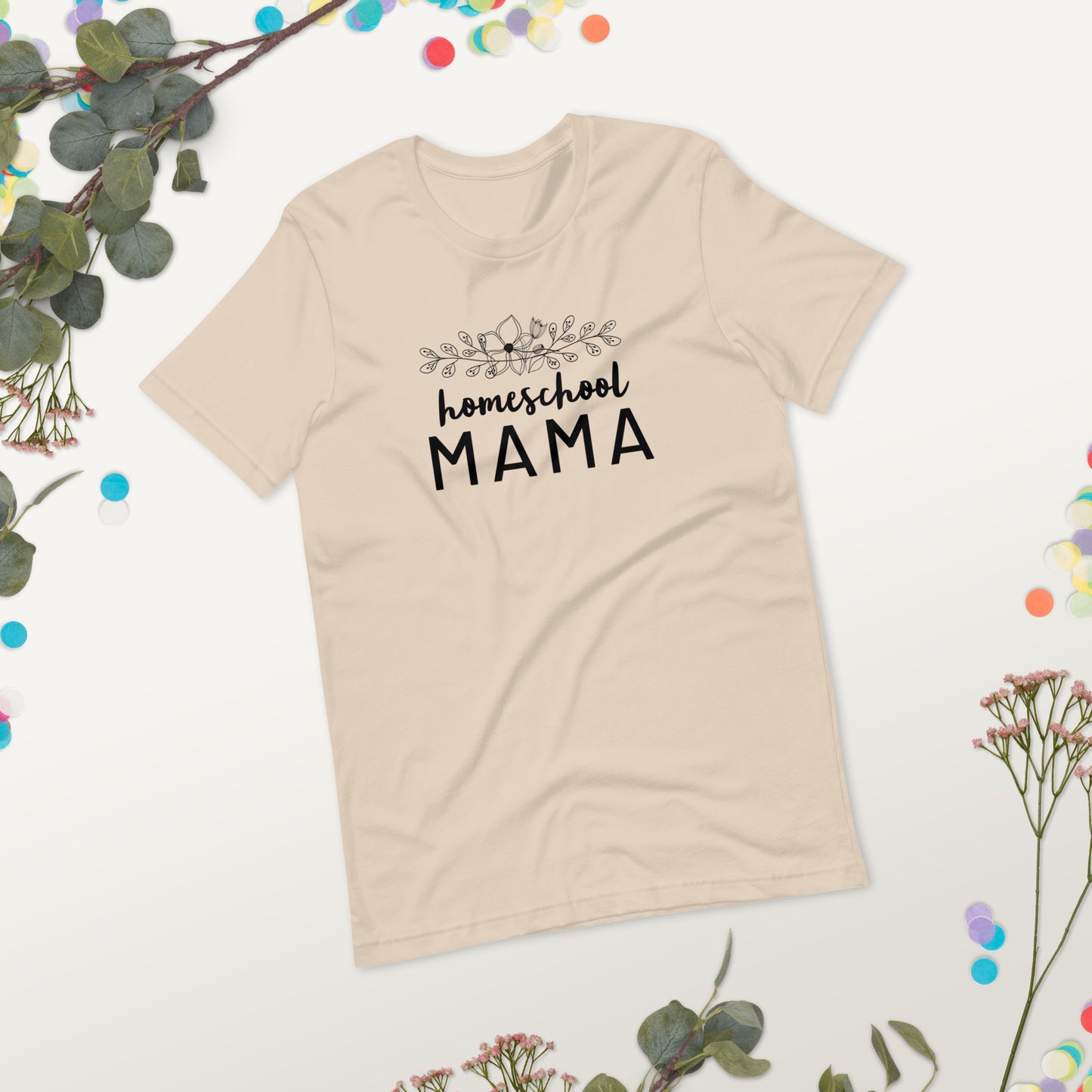 Homeschool Mama Floral Short Sleeve T-Shirt