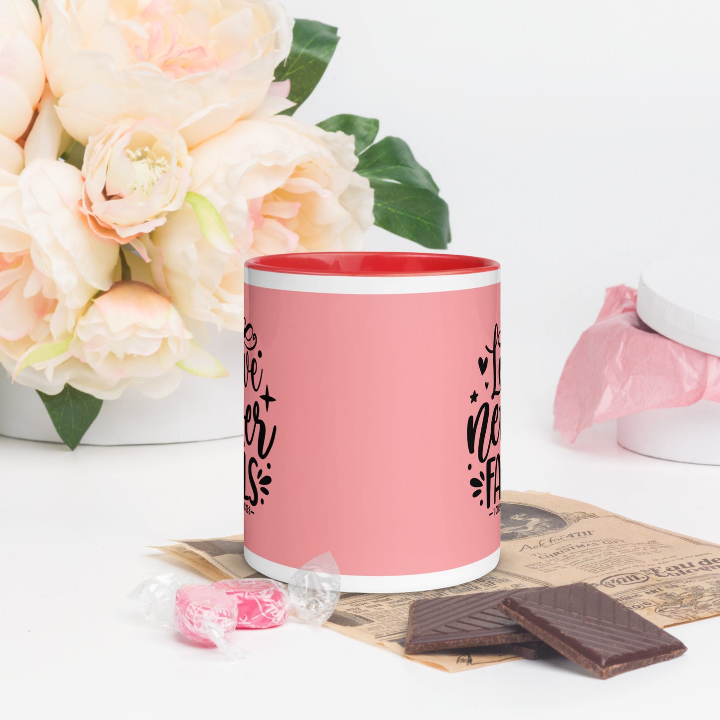 Love Never Fails Multi Color Mug