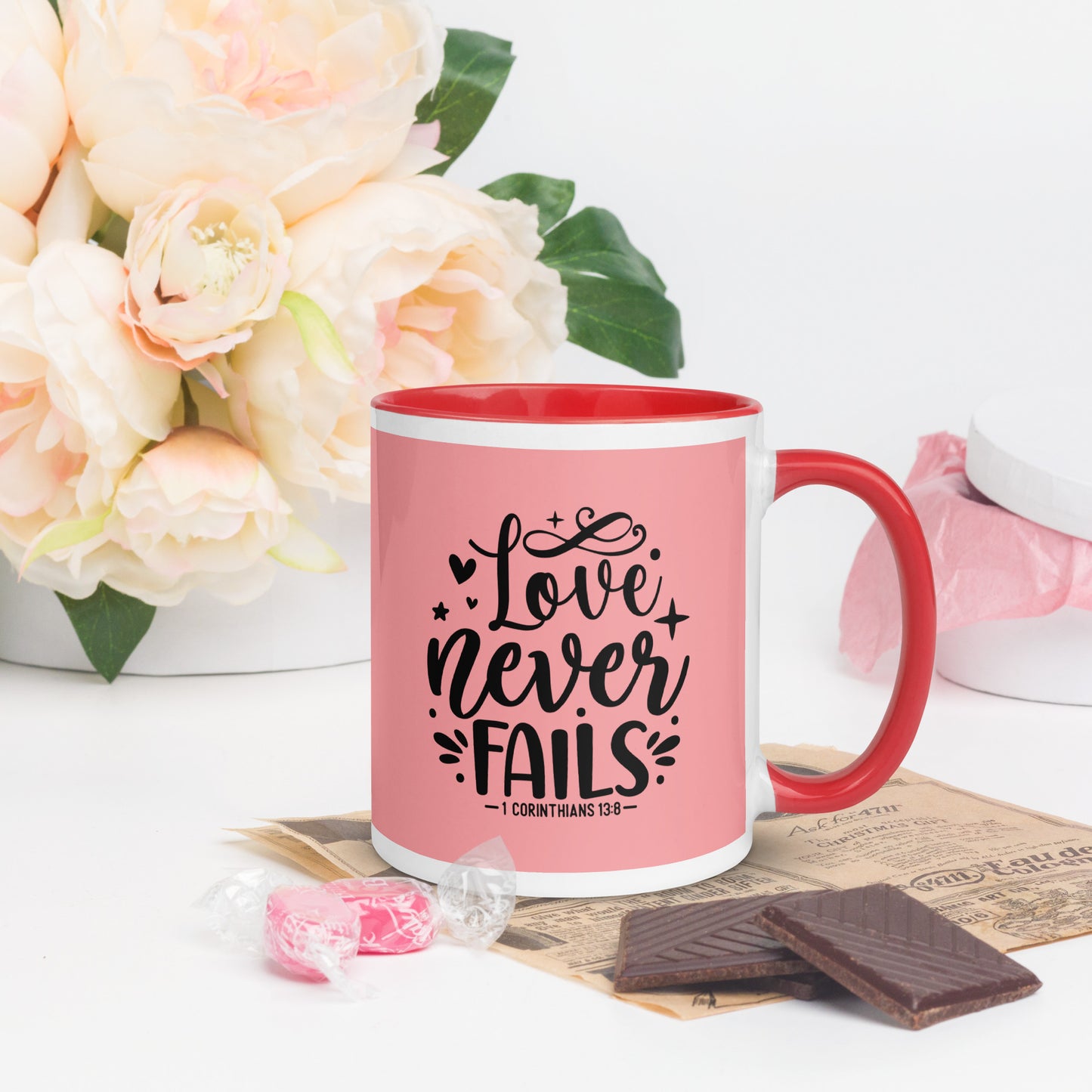 Love Never Fails Multi Color Mug