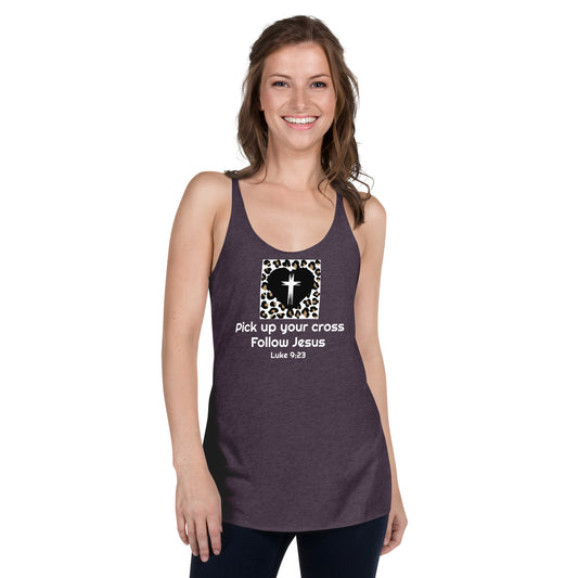 Follow Jesus Cheetah Women's Racerback Tank