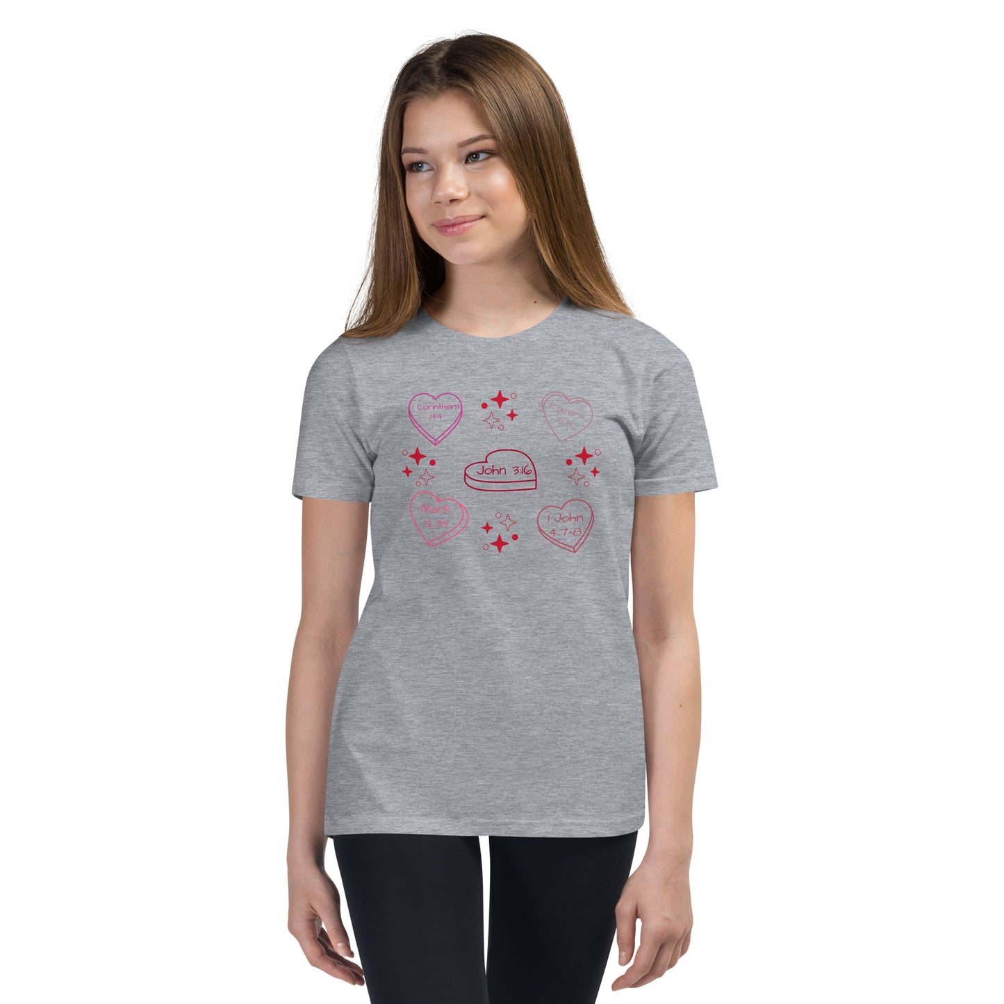 Candy Hearts Youth Short Sleeve T-Shirt