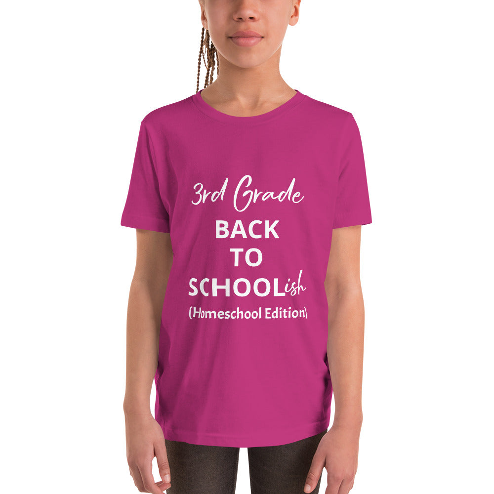 Kids Homeschool 3rd Grade Back to School Short Sleeve T-Shirt