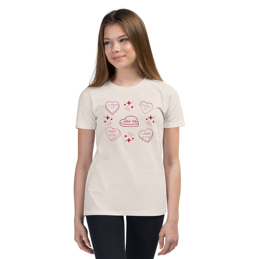 Candy Hearts Youth Short Sleeve T-Shirt