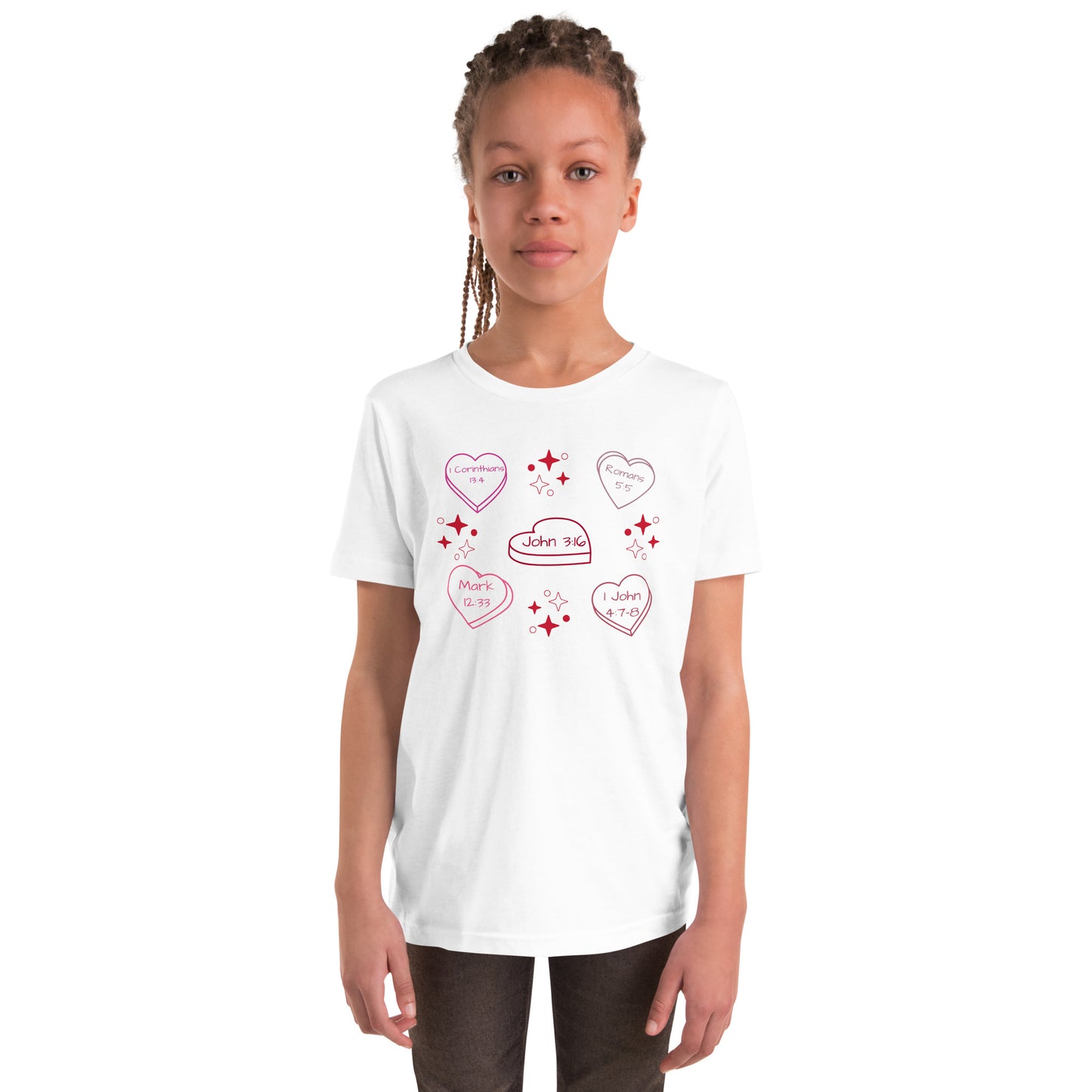 Candy Hearts Youth Short Sleeve T-Shirt