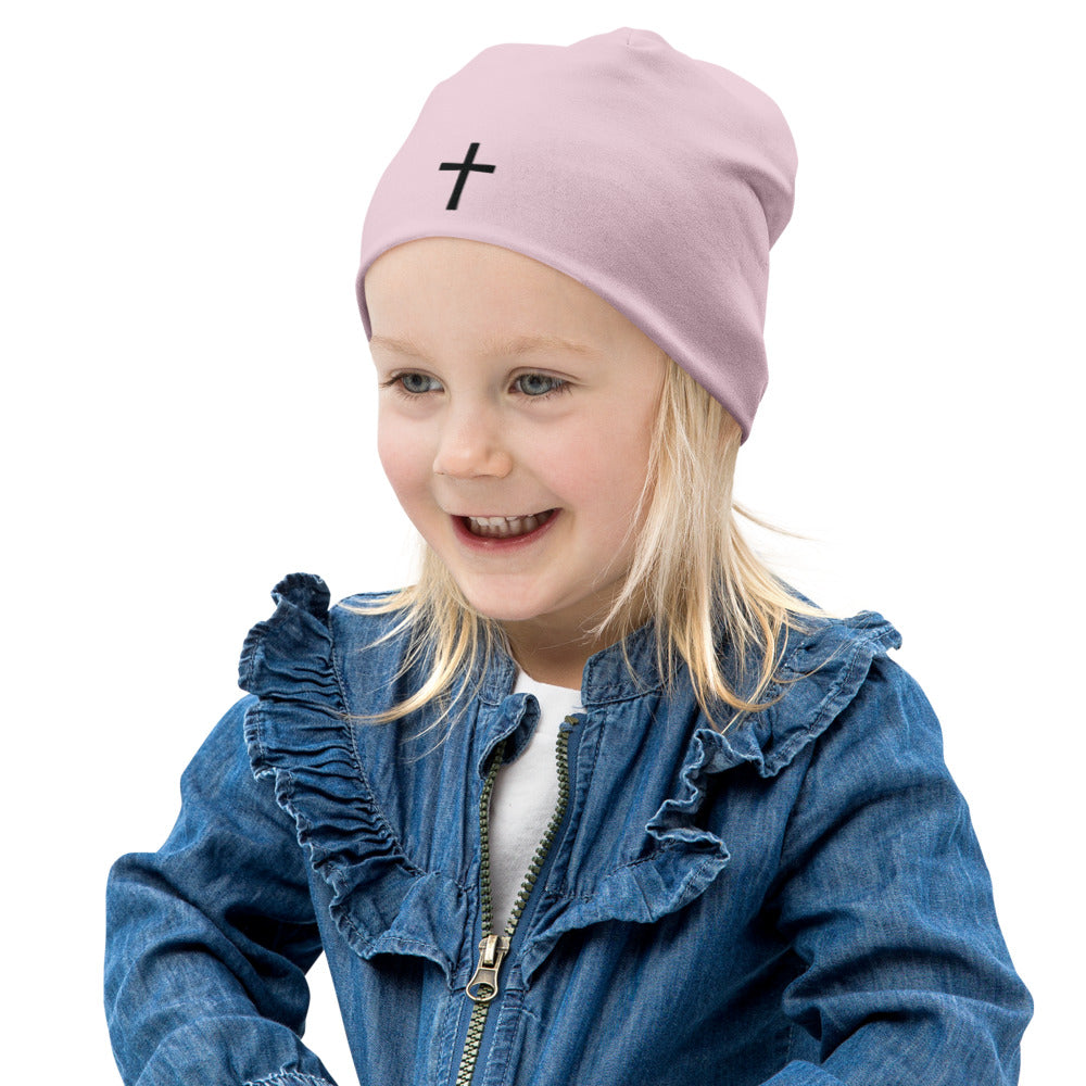 Girls Cross Beanie Toddler/Kids