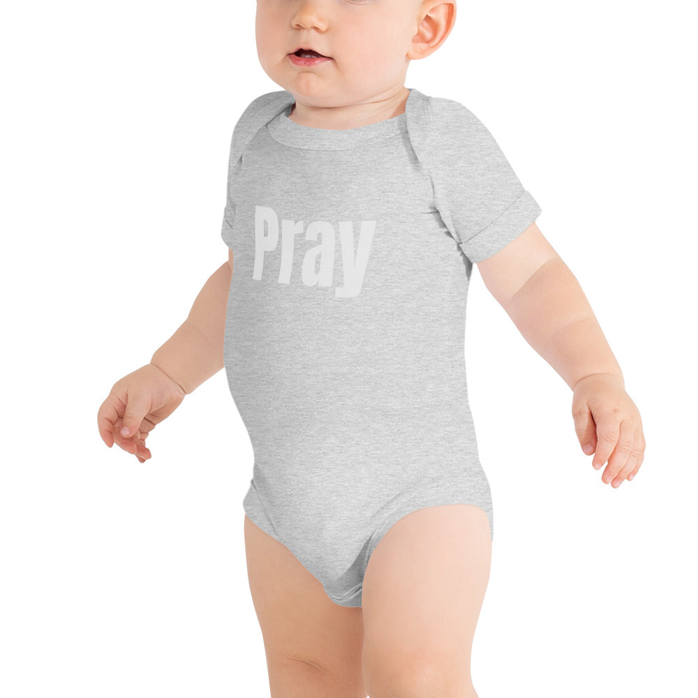 Baby Unisex Short Sleeve Pray Onesie