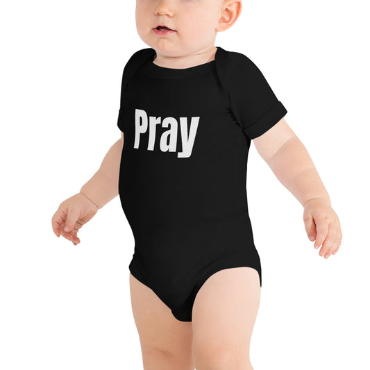 Baby Unisex Short Sleeve Pray Onesie