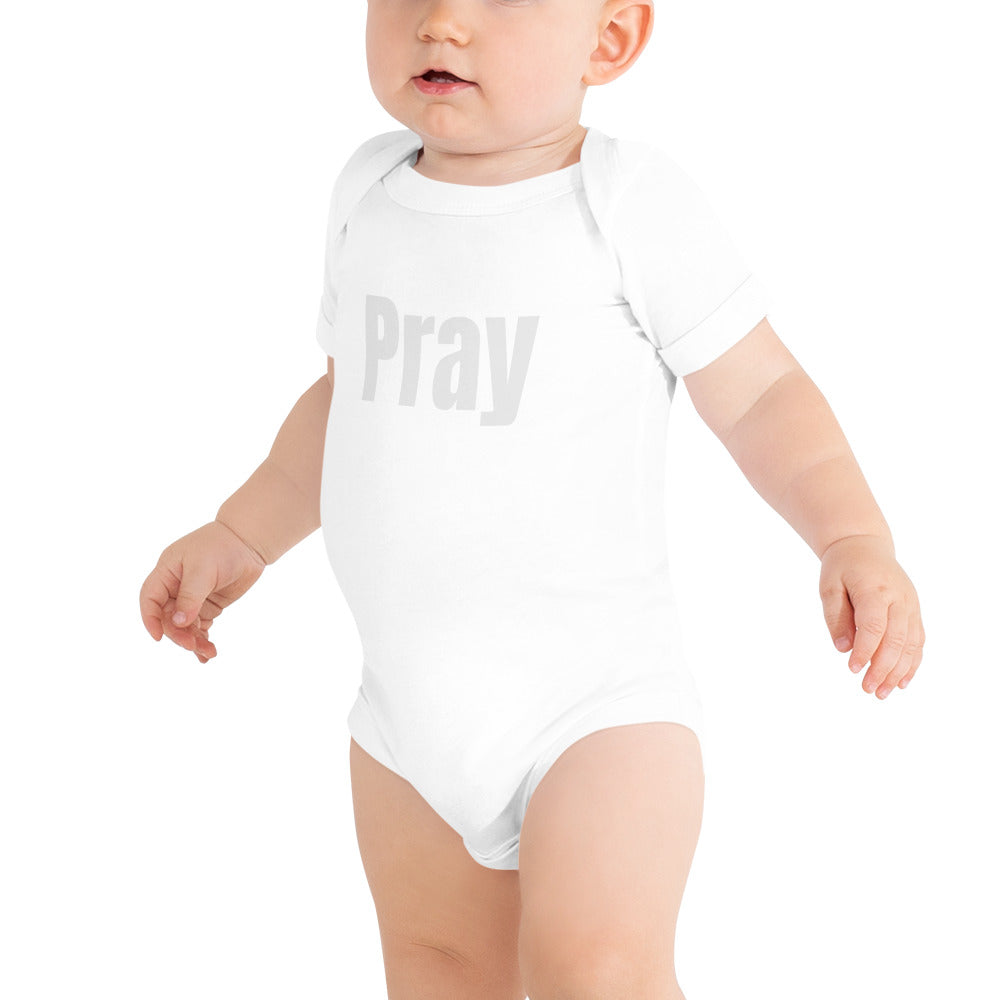 Baby Unisex Short Sleeve Pray Onesie