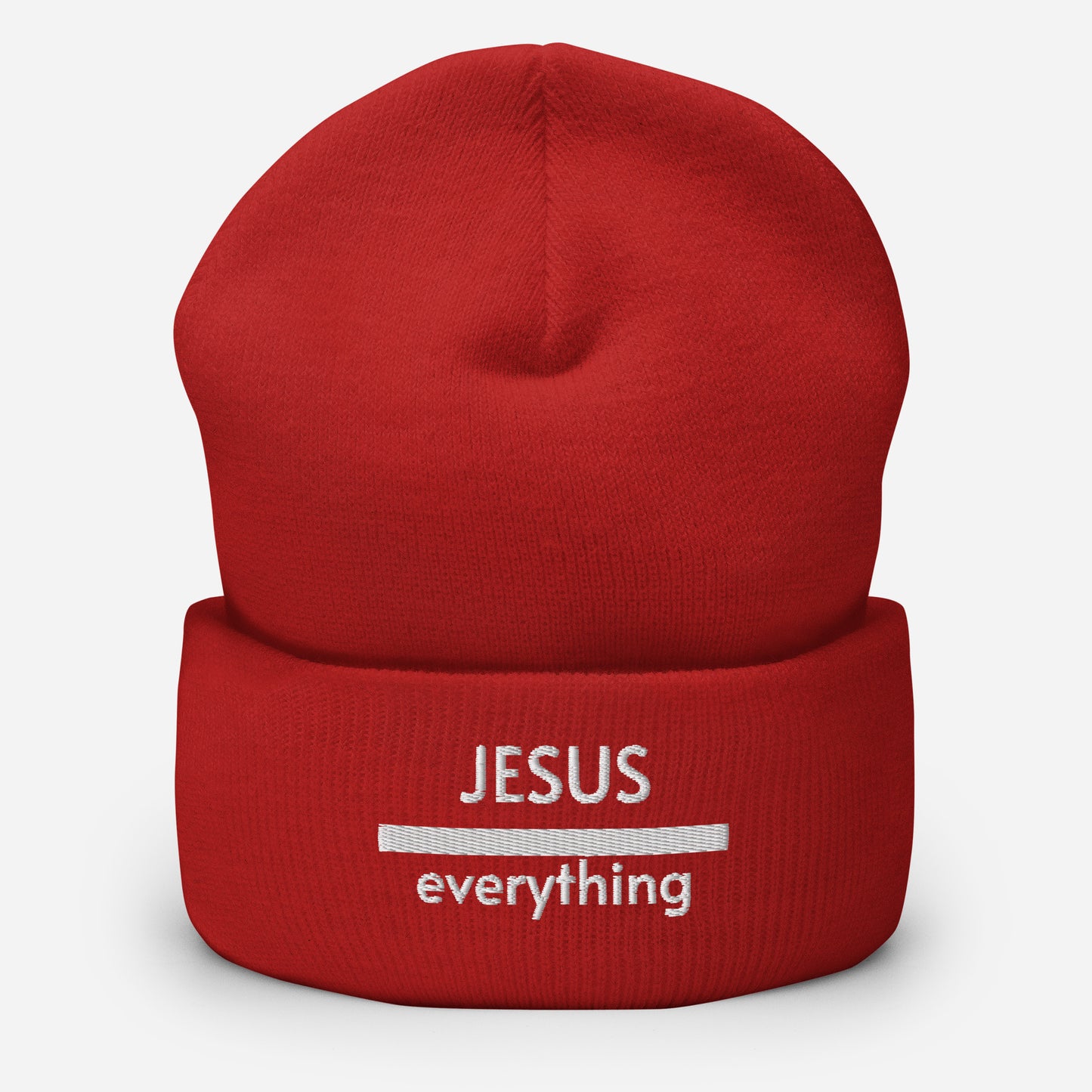 Jesus Over Everything Cuffed Beanie