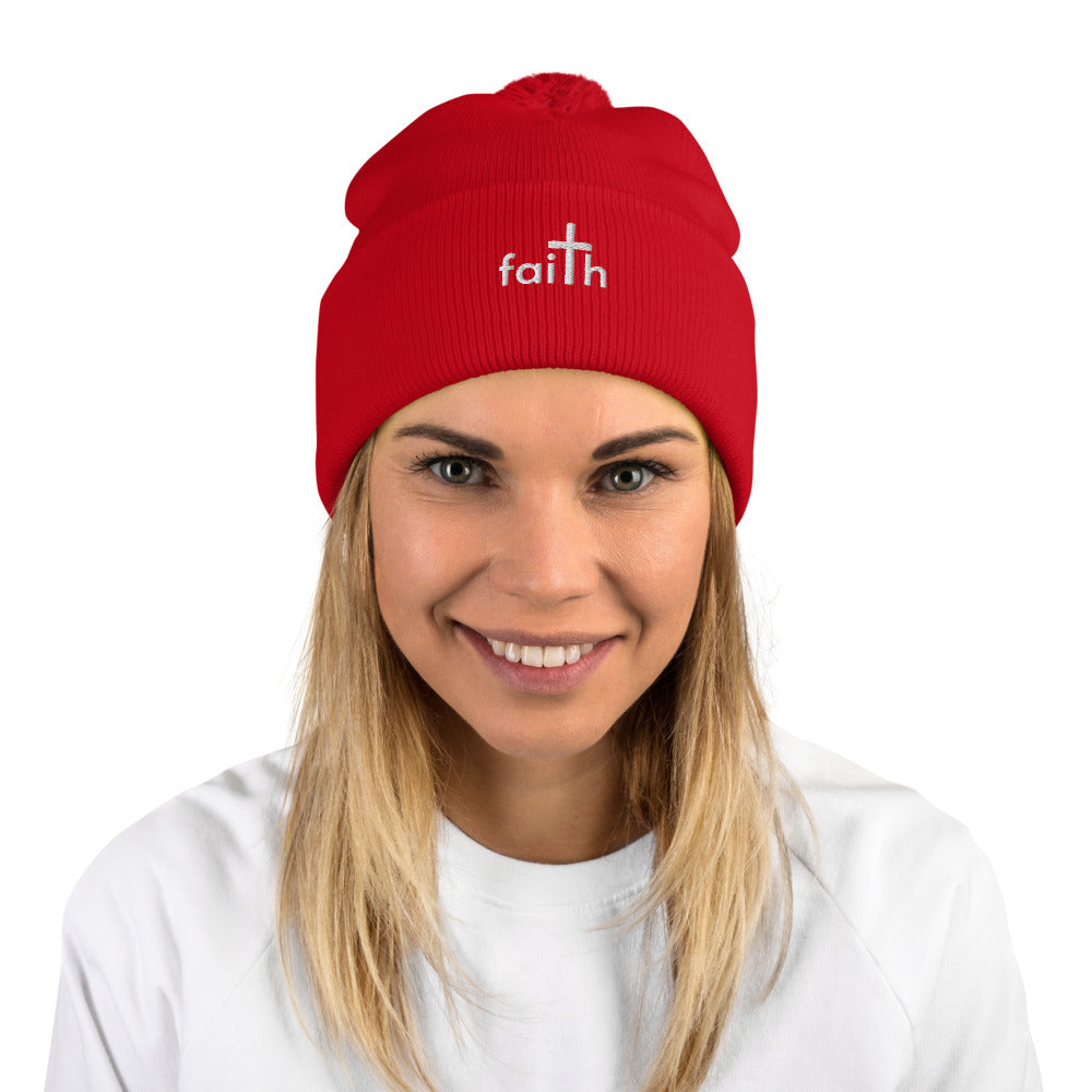Faith Pom-Pom Women's Beanie