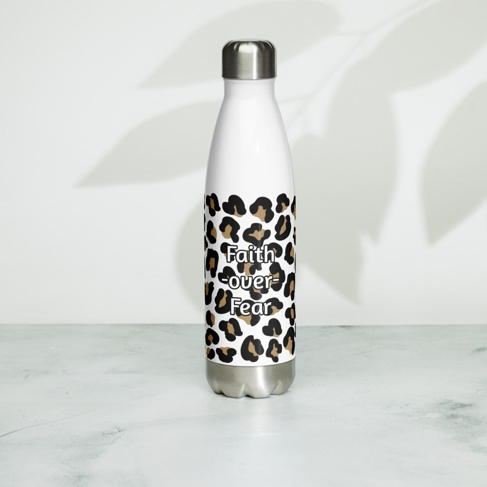Faith Over Fear Stainless Steel Water Bottle