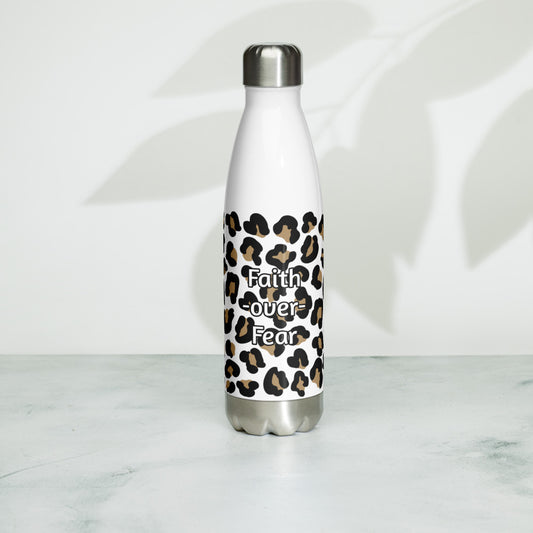 Faith Over Fear Stainless Steel Water Bottle