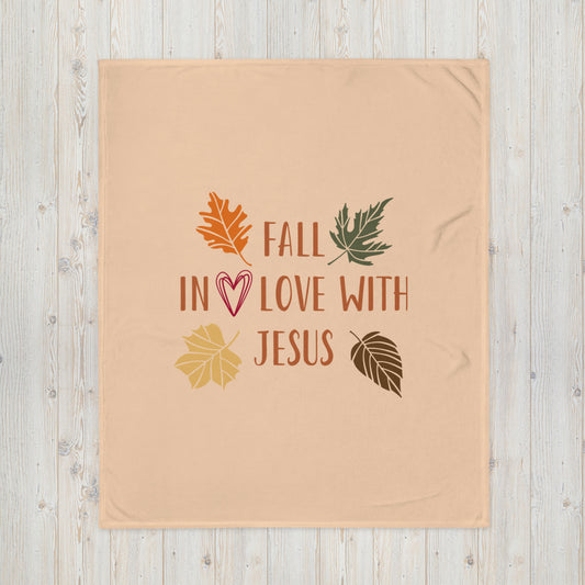 Fall In Love With Jesus Throw Blanket