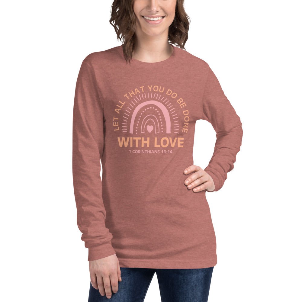 With Love Long Sleeve Women's Shirt